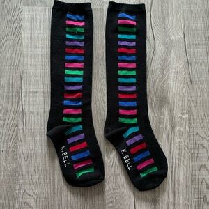 Vintage Socks with Colorful Stripes